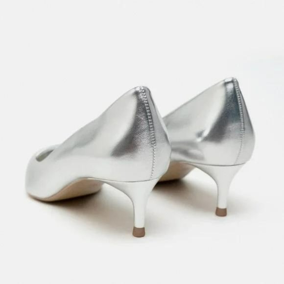 metallic shoes zara